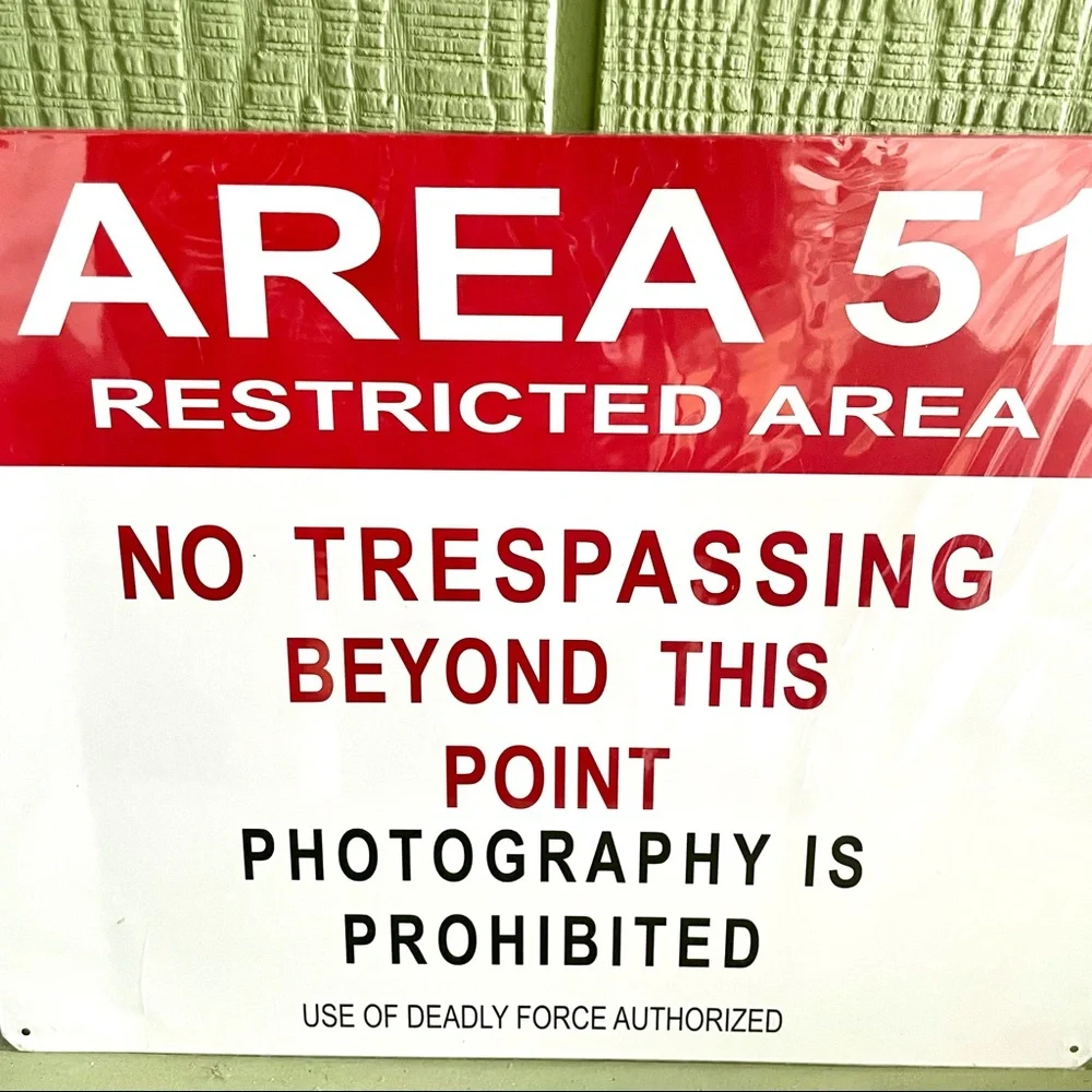 NEW Area 51 Metal Sign